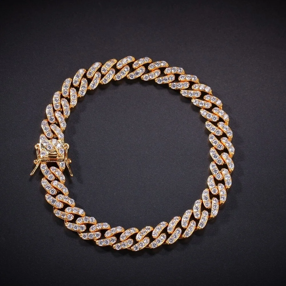 8MM Iced Out Miami Cuban Link Bracelet-VESSFUL