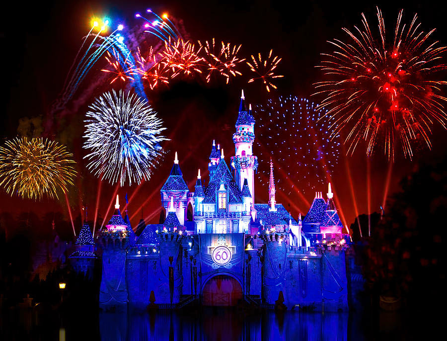 Disney Castle Fireworks 40*50CM(Canvas)Full Round Drill Diamond Painting gbfke