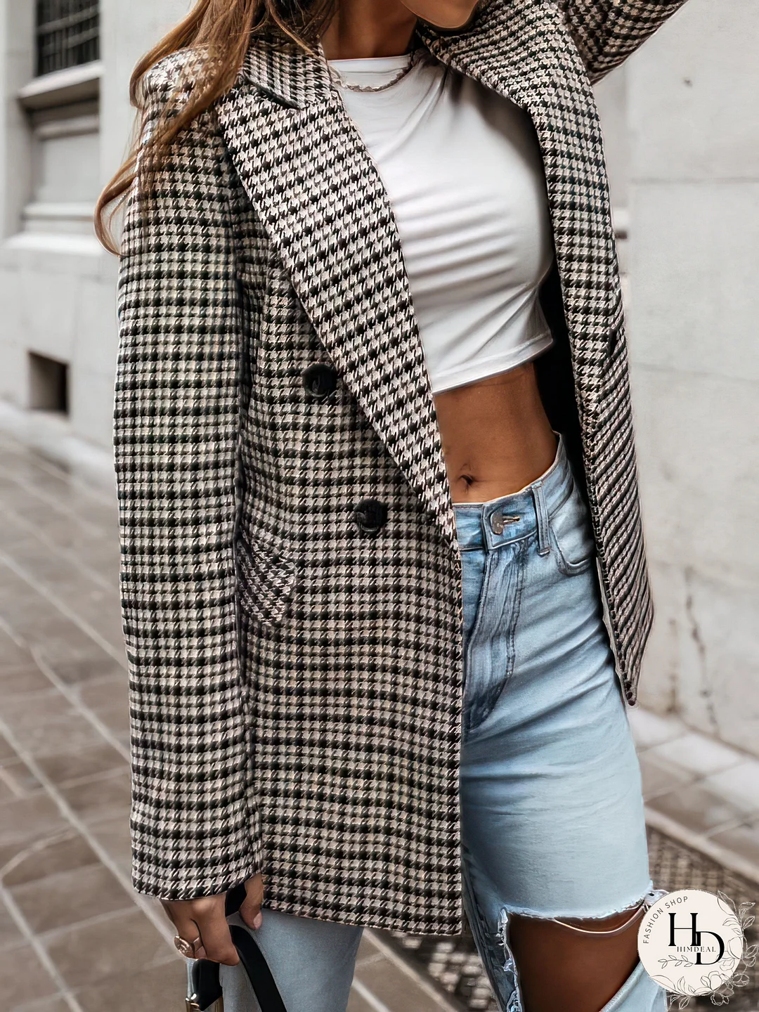 Women's Plaid Blazer