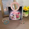 DIY 5D Diamond Art Painting Handbag with Round Handle Diamond Painting Kit Handbag Diamond Painting Bag for Women Casual Shopping Travel Daily Use