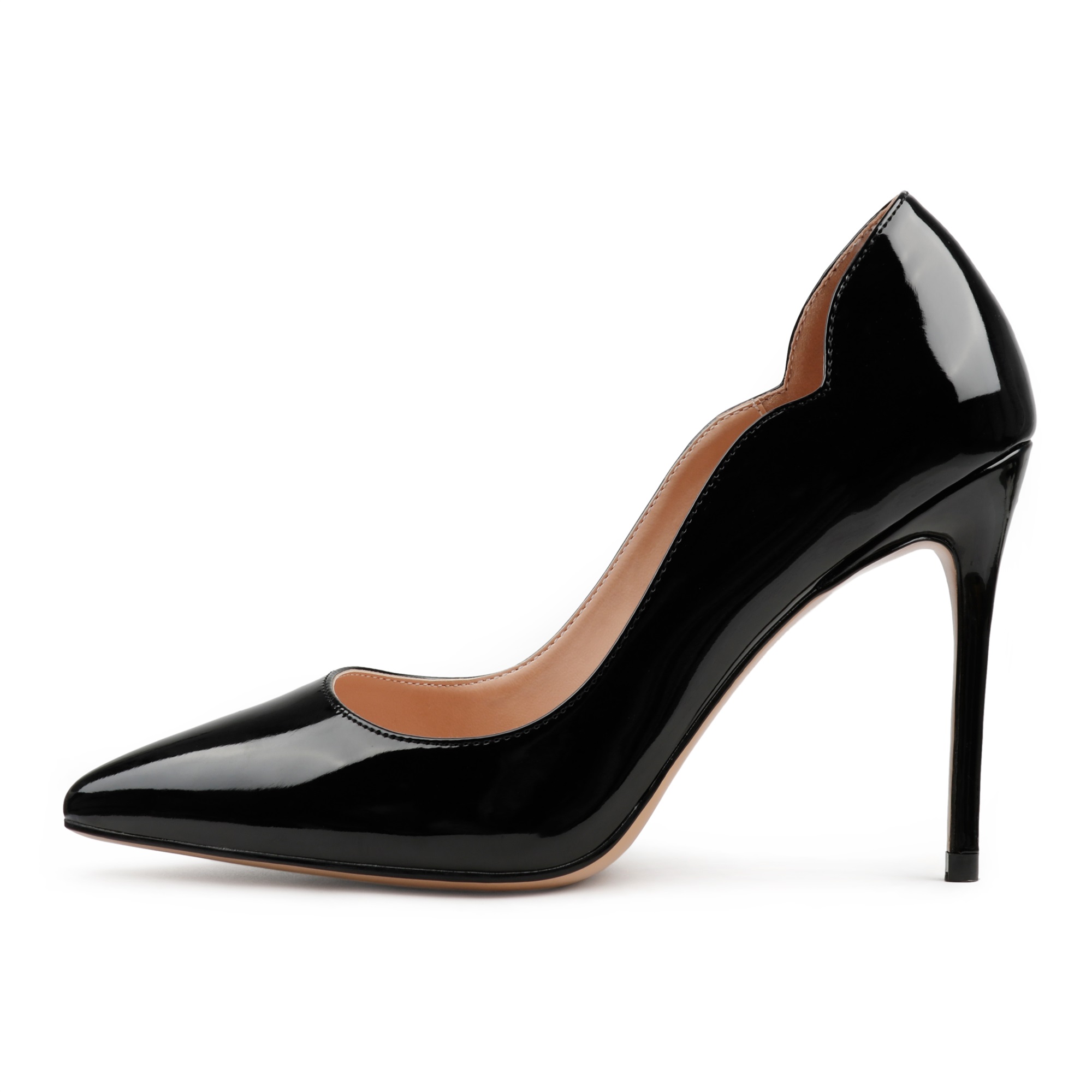 10CM/4 inch Pointed Toe High Heels Slip On Stiletto Patent Pumps