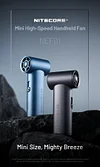 Nitecore NEF01 Handheld High-Speed Turbo Fan With Long Battery Life, Portable, Small And Mini Outdoor Artifact