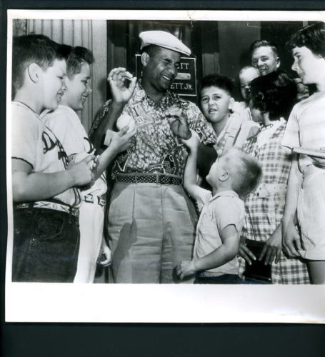 Roy Campanella Brooklyn Dodgers to play in All Star Game 1954 Press Photo Poster painting