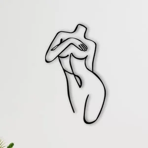 Pornhint Women Metal Wall Decor, Minimalist Line Art, Home Wall Art, Metal Wall Decoration, Metal Art, Interior Design, Housewarming Gift, Nude body NSFW