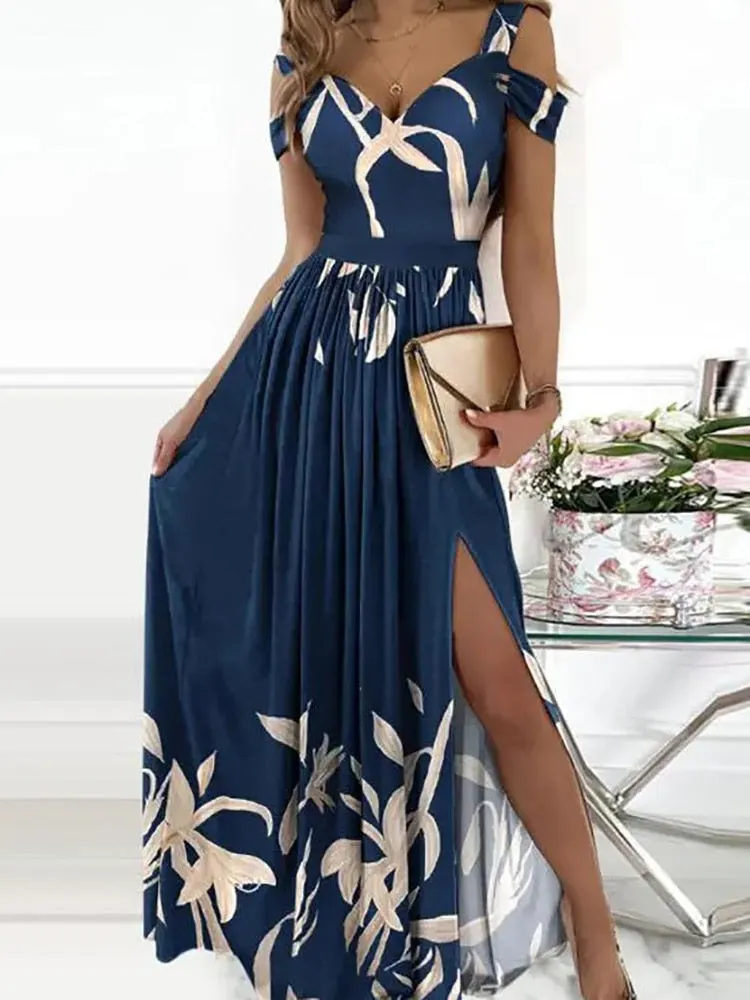 Women Sexy Hollow Out Sleeveless Party Dress Elegant Solid Color Women Split Dress Casual Female Long Dress Vestido 2021 Holiday