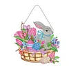 5D DIY Special Shaped Diamond Painting Easter Egg Bunny Festival Hanging With Lamp String Kit