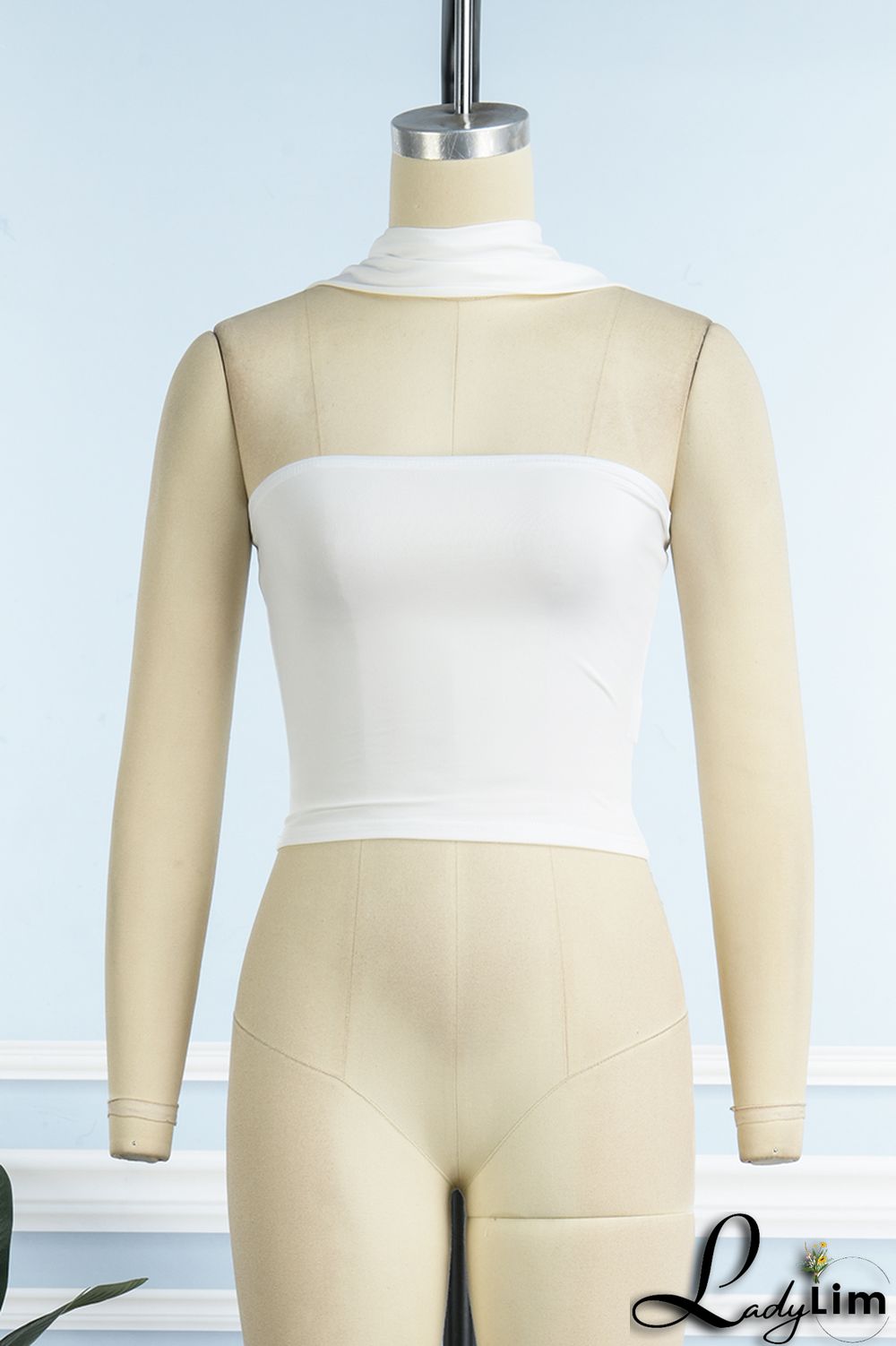 Black Sexy Solid Patchwork Halter Tops