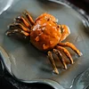 Purple Clay Pot Tea Pet Handmade Creative Crab Tea Pet Decoration Color-changing Crab He Leaf Base Home Decoration
