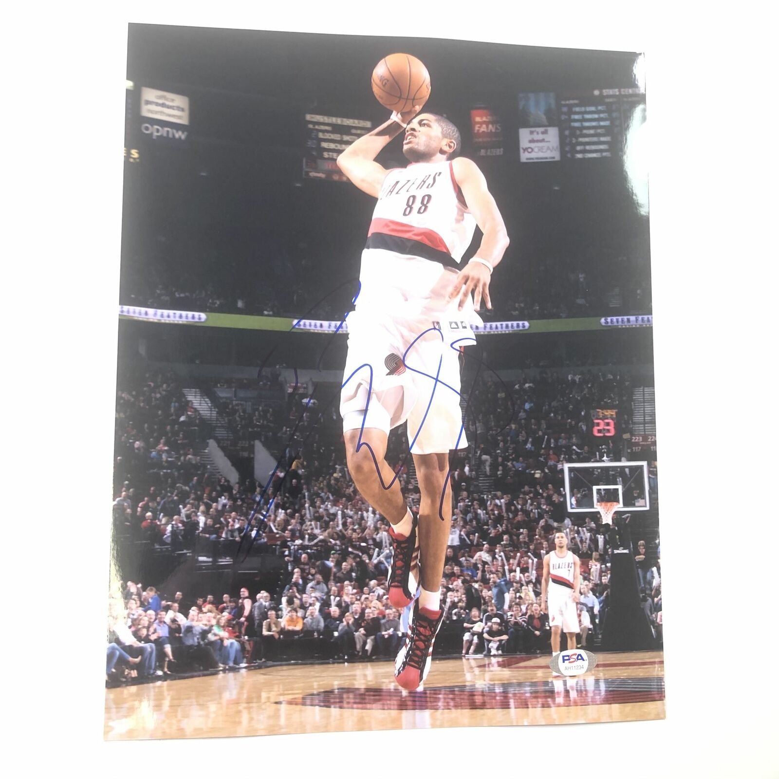 Nicolas Batum signed 11x14 Photo Poster painting PSA/DNA Portland Trailblazers Autographed Horne