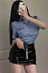 [Wetrose] In Stock Hot Cop Cosplay Costume Halloween Police Woman Security Uniform Leather Skirt Dress Crotchless Sexy Lingeire