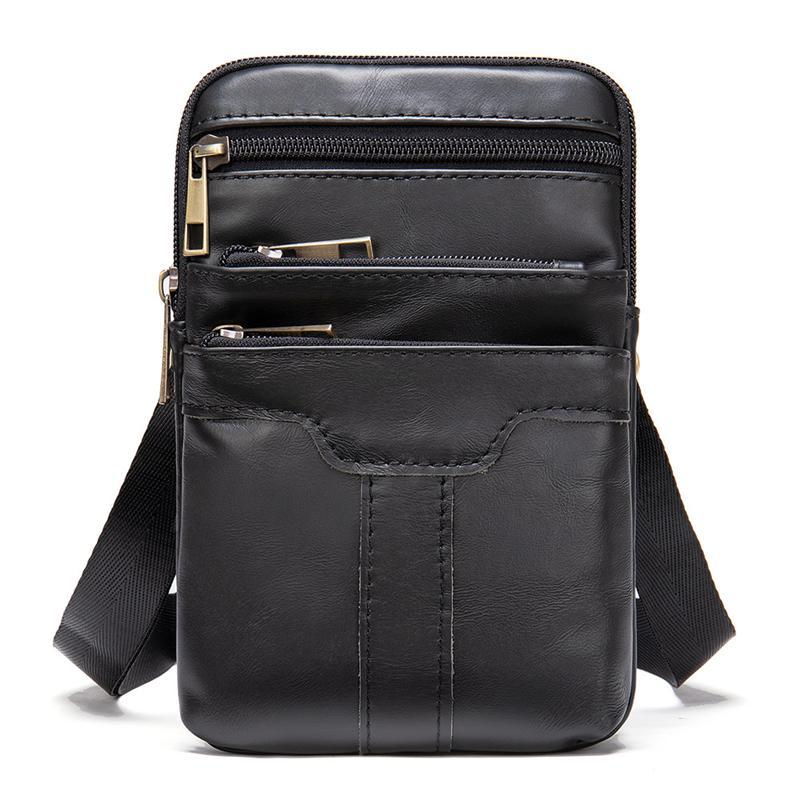 Vintage Multipurpose Leather Fanny Bags With Positions