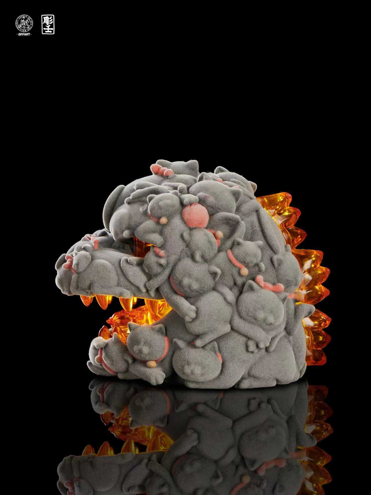 OFFART & A Ren - Flame Hundred Cats Mini - Flocked Version (Licensed) Statue(GK) -