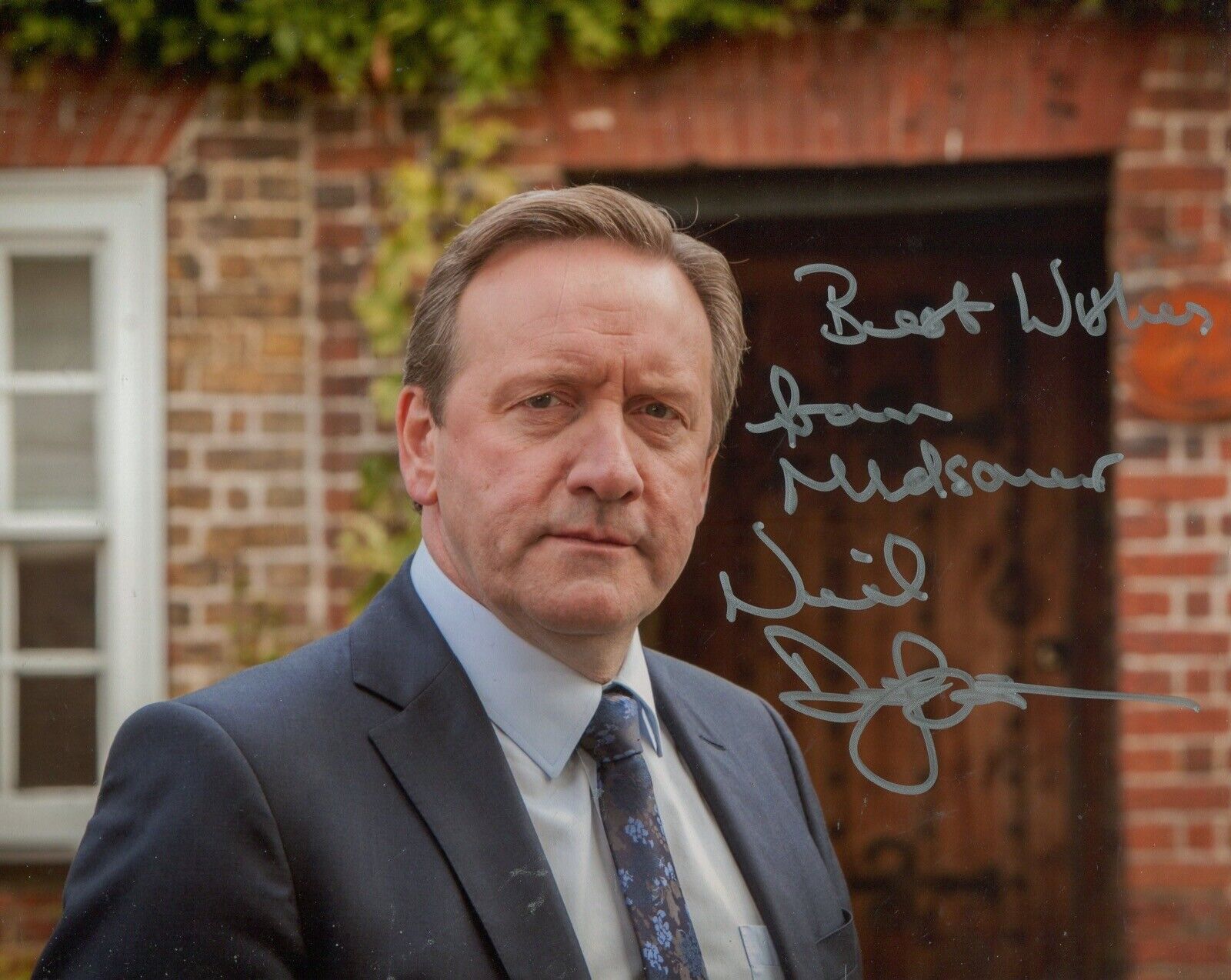 Neil Dudgeon signed Midsomer Murders 8x10 Inspector Barnaby Photo Poster painting - UACC DEALER