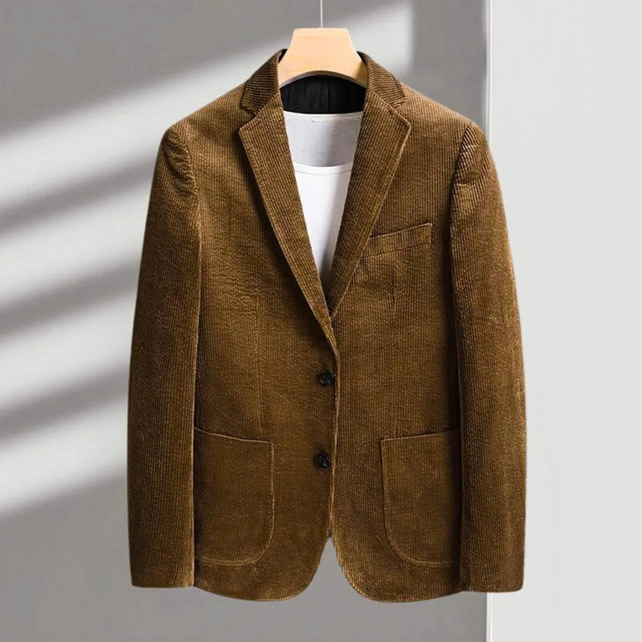 Men's Corduroy Blazer &ndash; Smart Casual Tailored Sport Coat