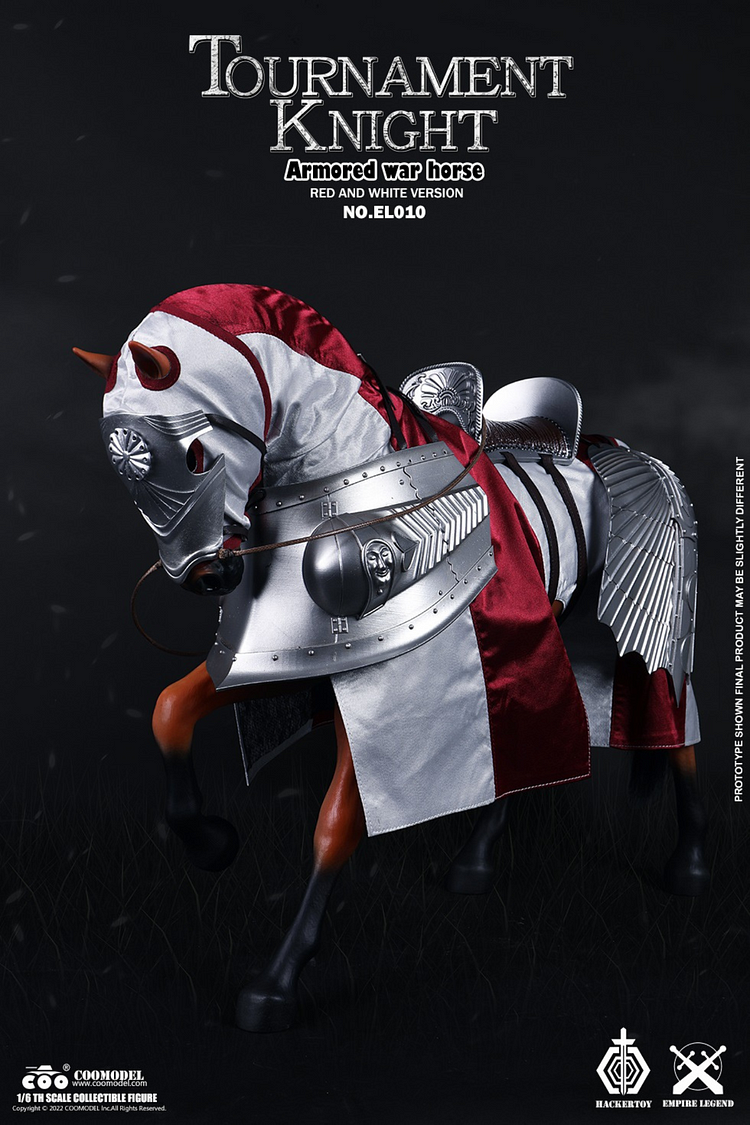 Pre-order COOMODEL 1/6 Superalloy - Empire Legend - Armored War Horse Red & White Version (EL010)