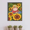 uk.everydayedeals Diamond Painting - Round AB Drills - Scarecrow in Sunflower(45*60cm)