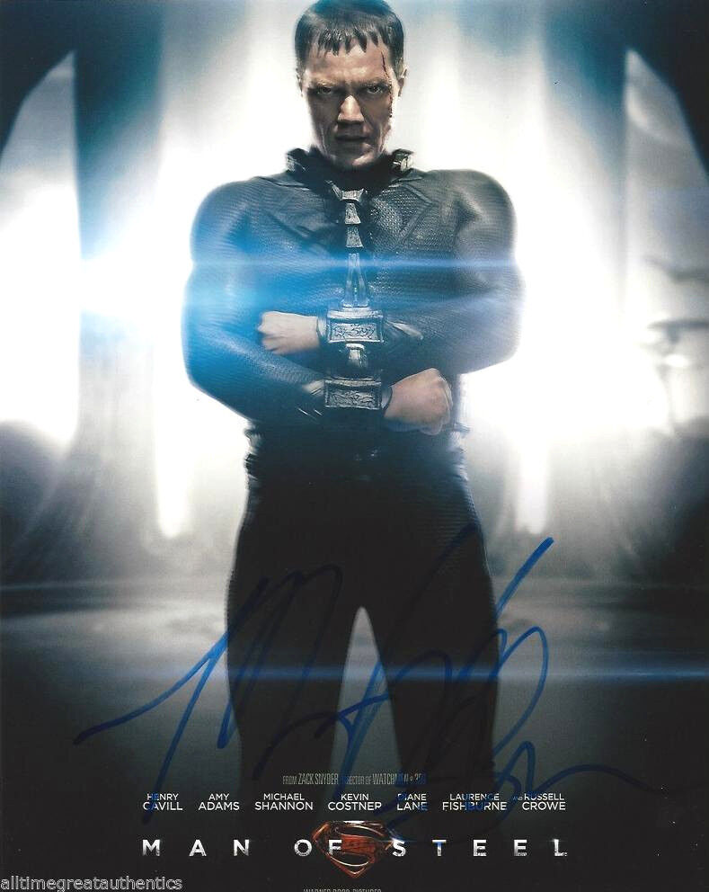 MICHAEL SHANNON HAND SIGNED MAN OF STEEL 8X10 Photo Poster painting COA GENERAL ZOD SUPERMAN