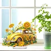 (US Only)Acrylic Special Shape Flowers Car Diamond Painting Desktop Ornaments for Office