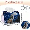 Diamond Art Tissue Box Cover DIY PU Desktop Organizer Large(WOLF)