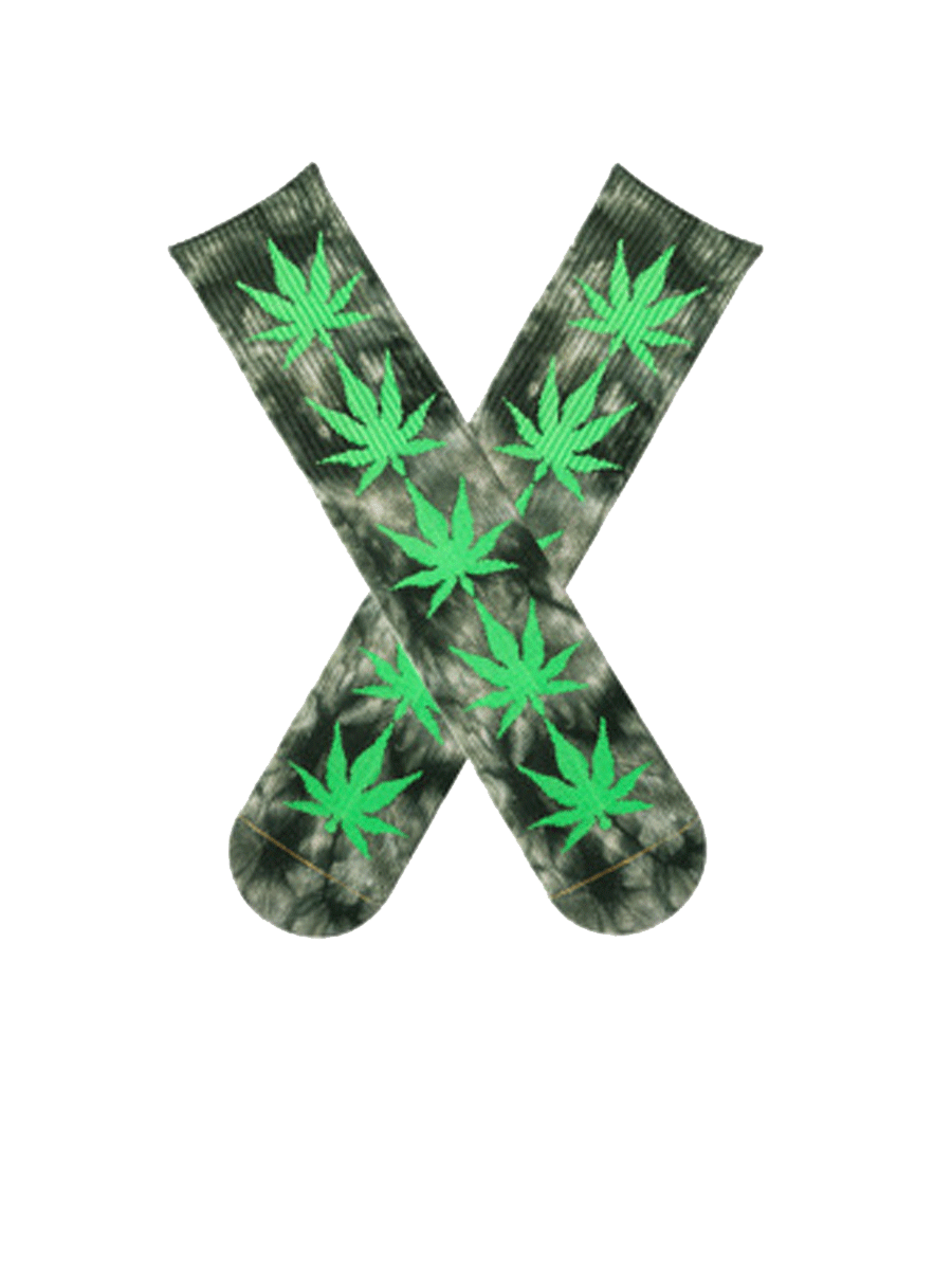 Maple Leaf Tie Dye Trendy Tube Socks