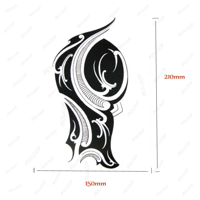 Clock Gears Tattoos Stickers Fake Fragmented English Letters Waterproof Temporary Tattoo for Women Men Black Cool Totem Tatoo