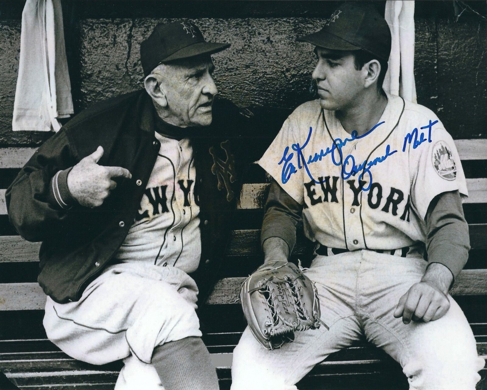 Signed 8x10 ED KRANEPOOL New York Mets Autographed Photo Poster painting - COA