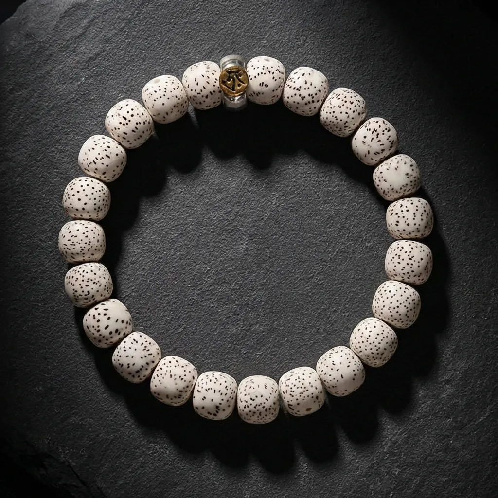 JiStones Celestial Guardian: Premium Hainan Star-Moon Bodhi Zodiac Bracelet Rat - Thousand-Hand Avalokitesvara-8*10mm (Classic)