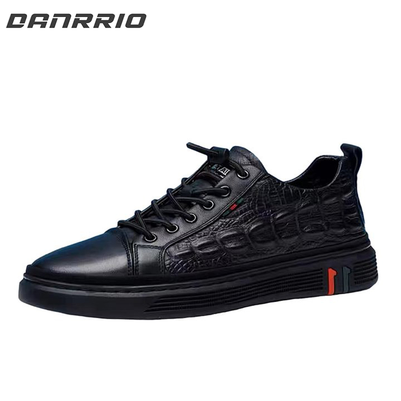 DANRRIO Alligator Print Cowhide Casual Skate Shoes DANRRIO.COM DANRRIO