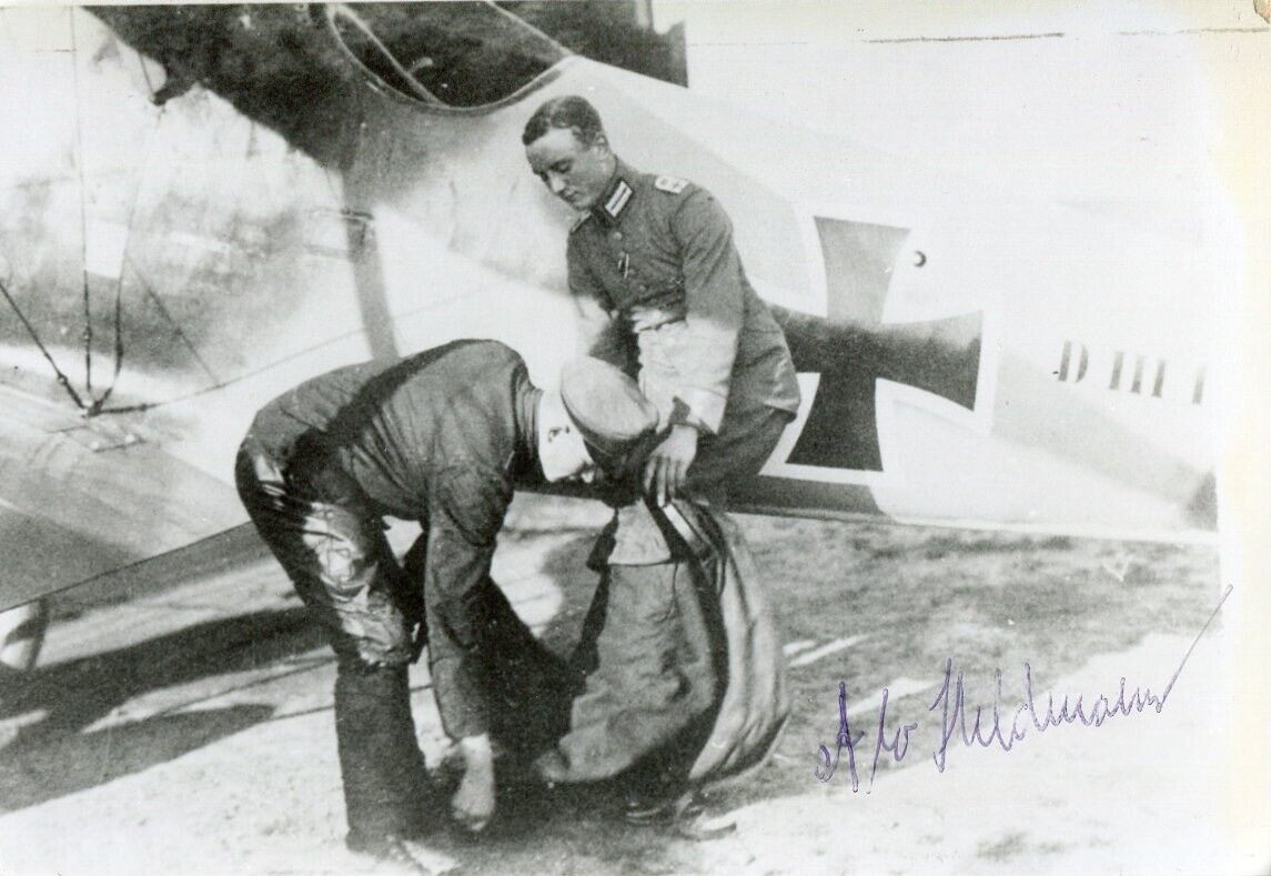 Great War fighter pilot & ace ALOIS HELDMANN signed Photo Poster painting - UACC DEALER