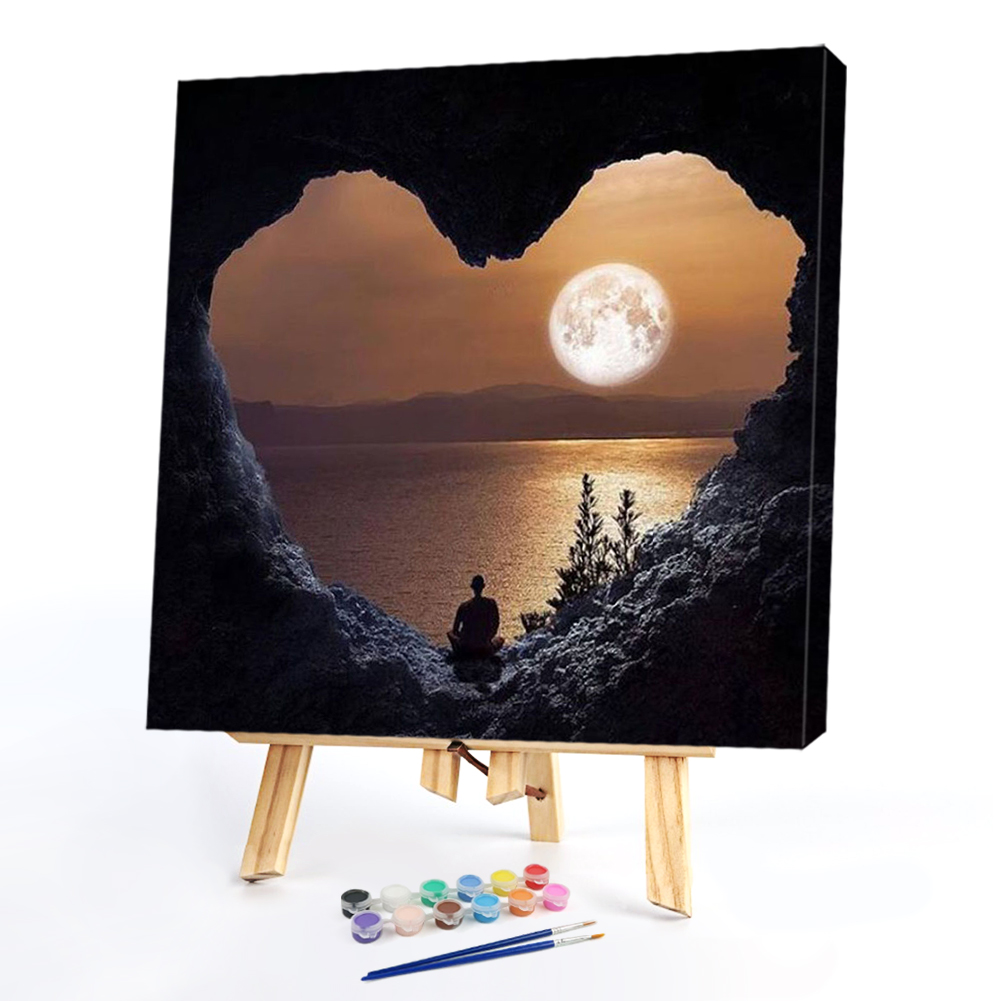 

40*40CM - Paint By Numbers - Heart Mountain, 501 Original