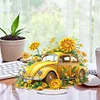 (US Only)Acrylic Special Shape Flowers Car Diamond Painting Desktop Ornaments for Office