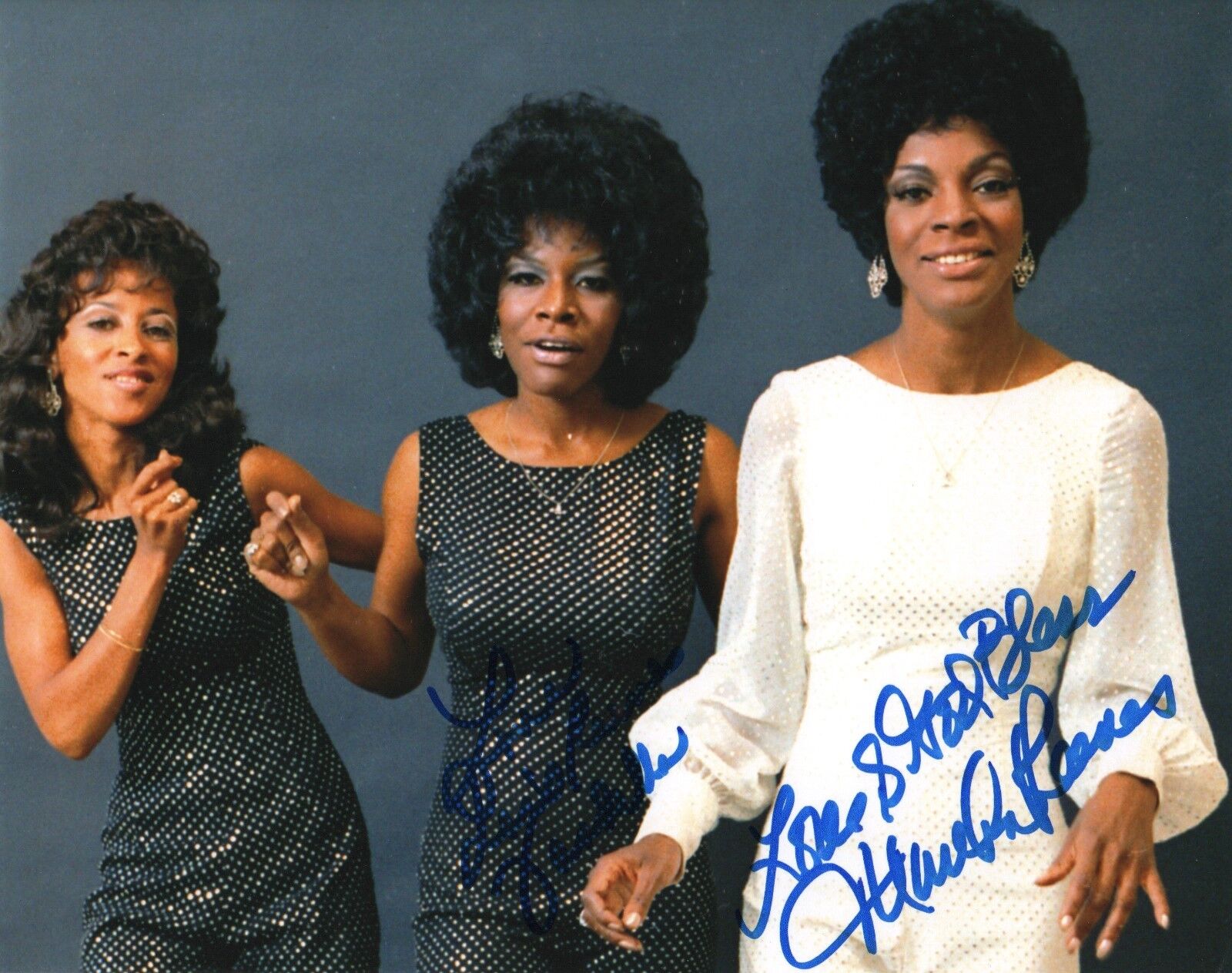Martha Reeves and The Vandellas REAL hand SIGNED Photo Poster painting #1 COA by Martha & Lois