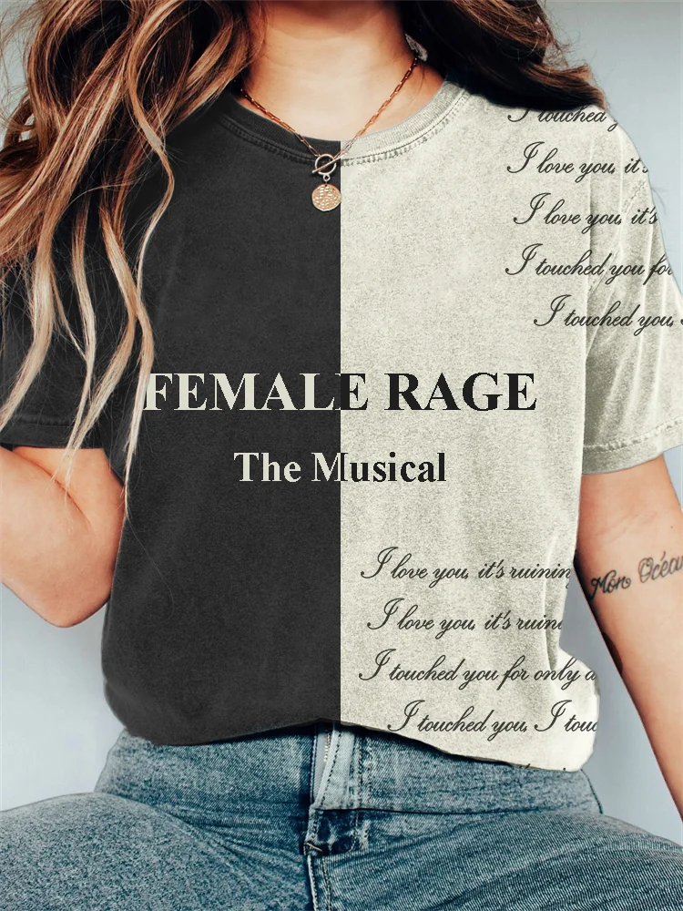 Female Rage the Musical Europe Tour Contrast Color T Shirt