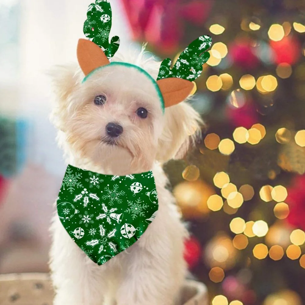 Green Christmas Tree Patterned Family Matching Pajamas Sets(with Pet Dog Clothes)