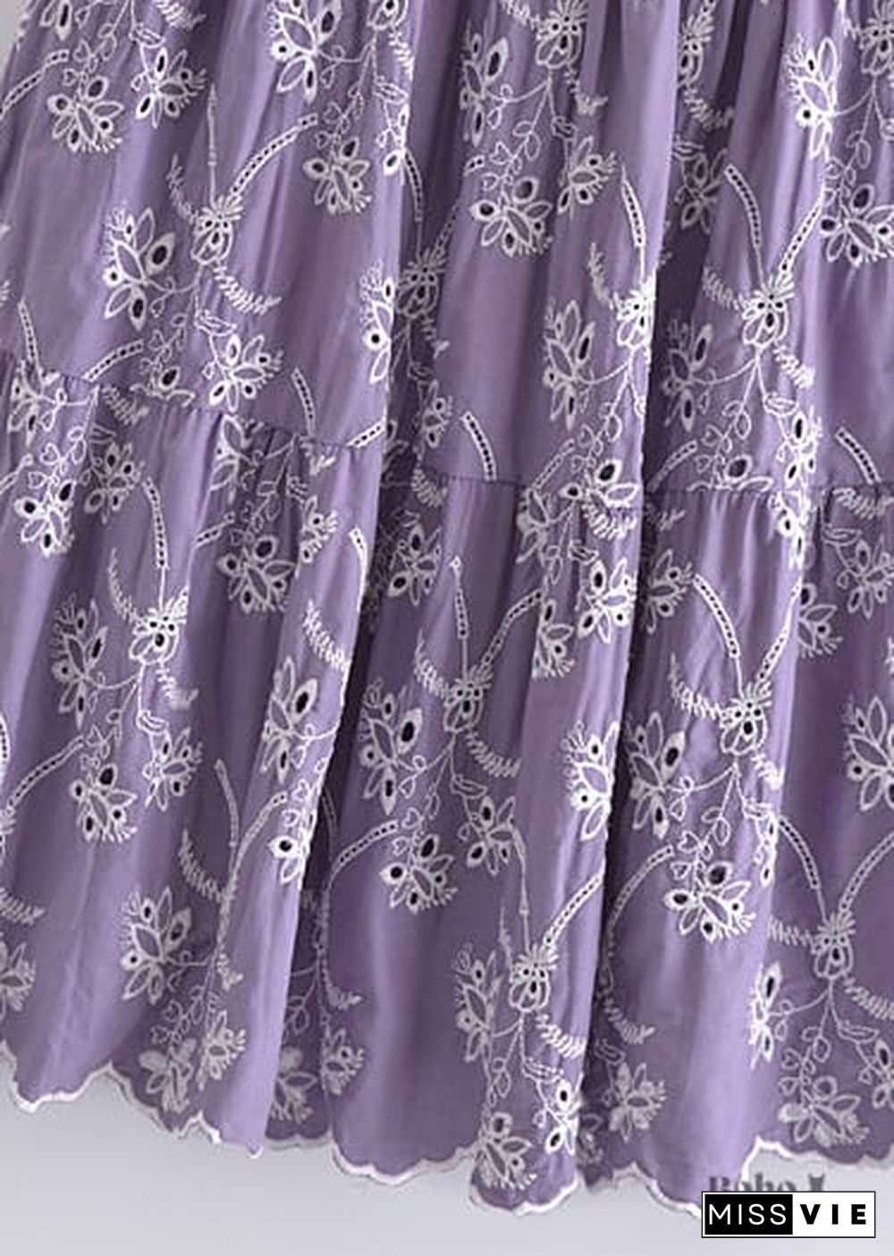 Boho Skirts in Mariana in Lace White, Purple and Black For Women