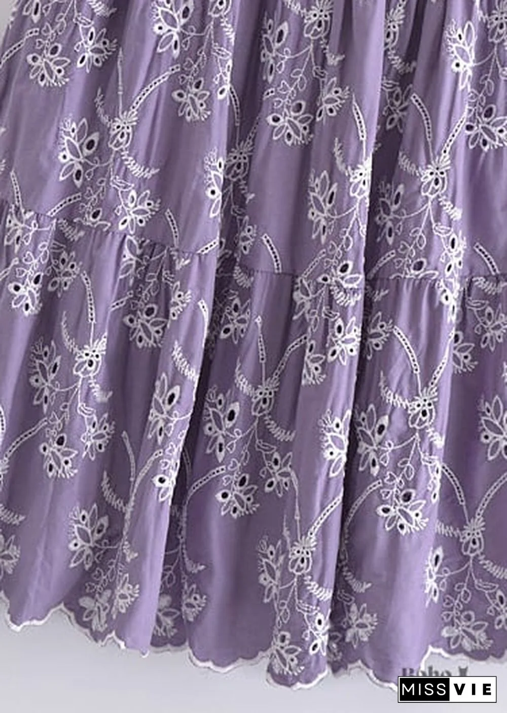 Boho Skirts in Mariana in Lace White, Purple and Black For Women