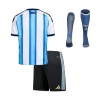 Argentina Home World Cup Kids Soccer Jerseys Full Kit 2025/26