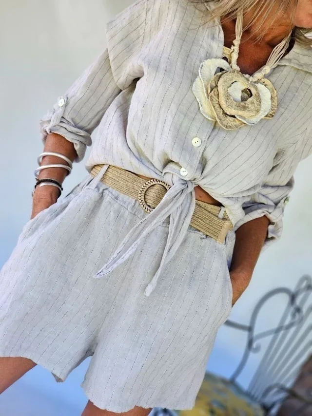 Women's Vintage Button-up Casual Long-sleeved Shirt