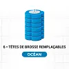 🏆✨Ensemble de Brosse &agrave; Toilettes avec T&ecirc;tes de Remplacement Jetables