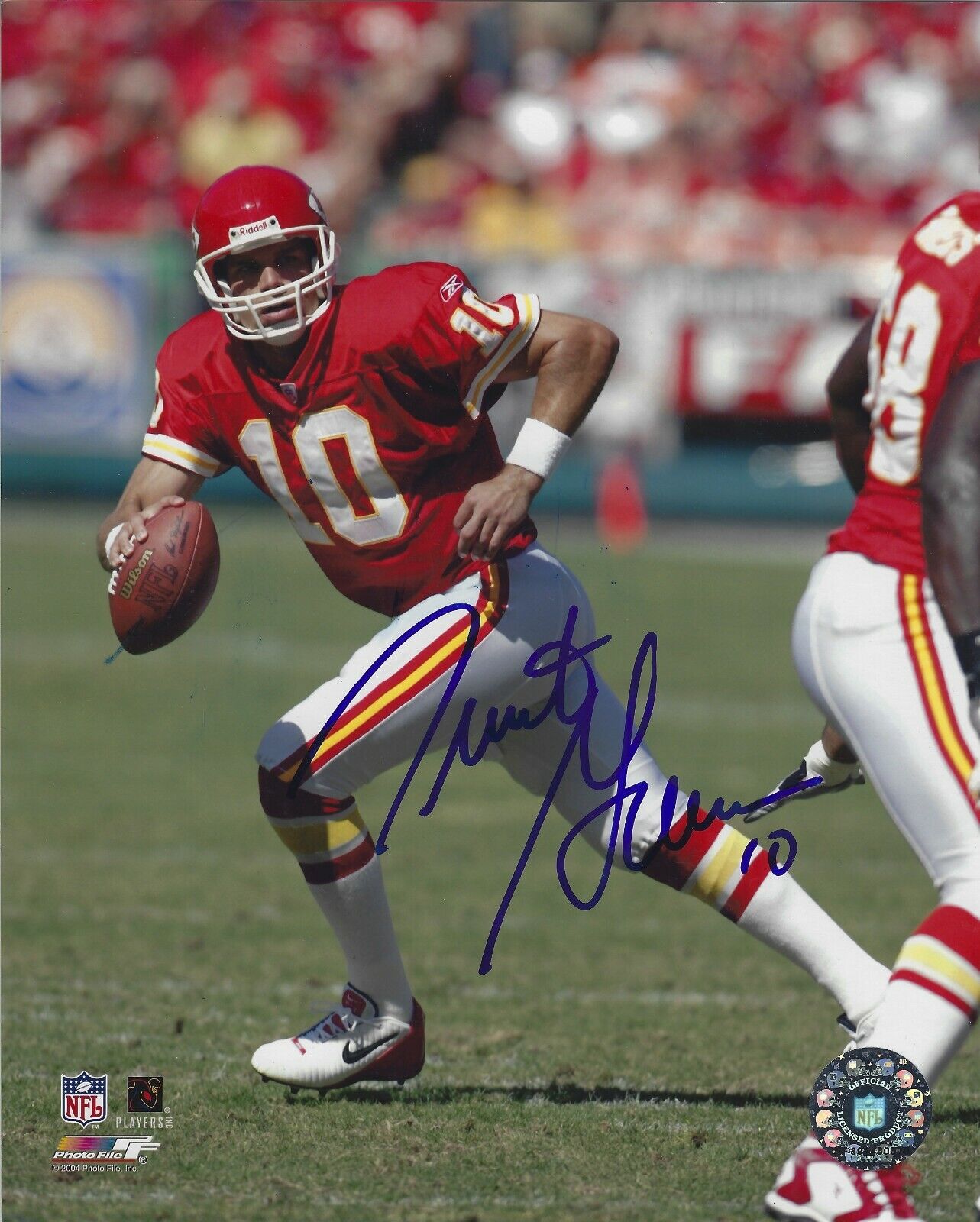 Autographed TRENT GREEN Kansas City Chiefs 8x10 Photo Poster painting w/COA