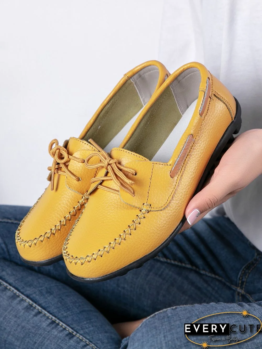 Retro Casual Simple Lace-up Flat Shoes