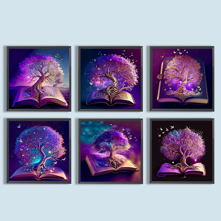 Diamond Painting Book Tree Full Round Embroidery Landscape - Temu