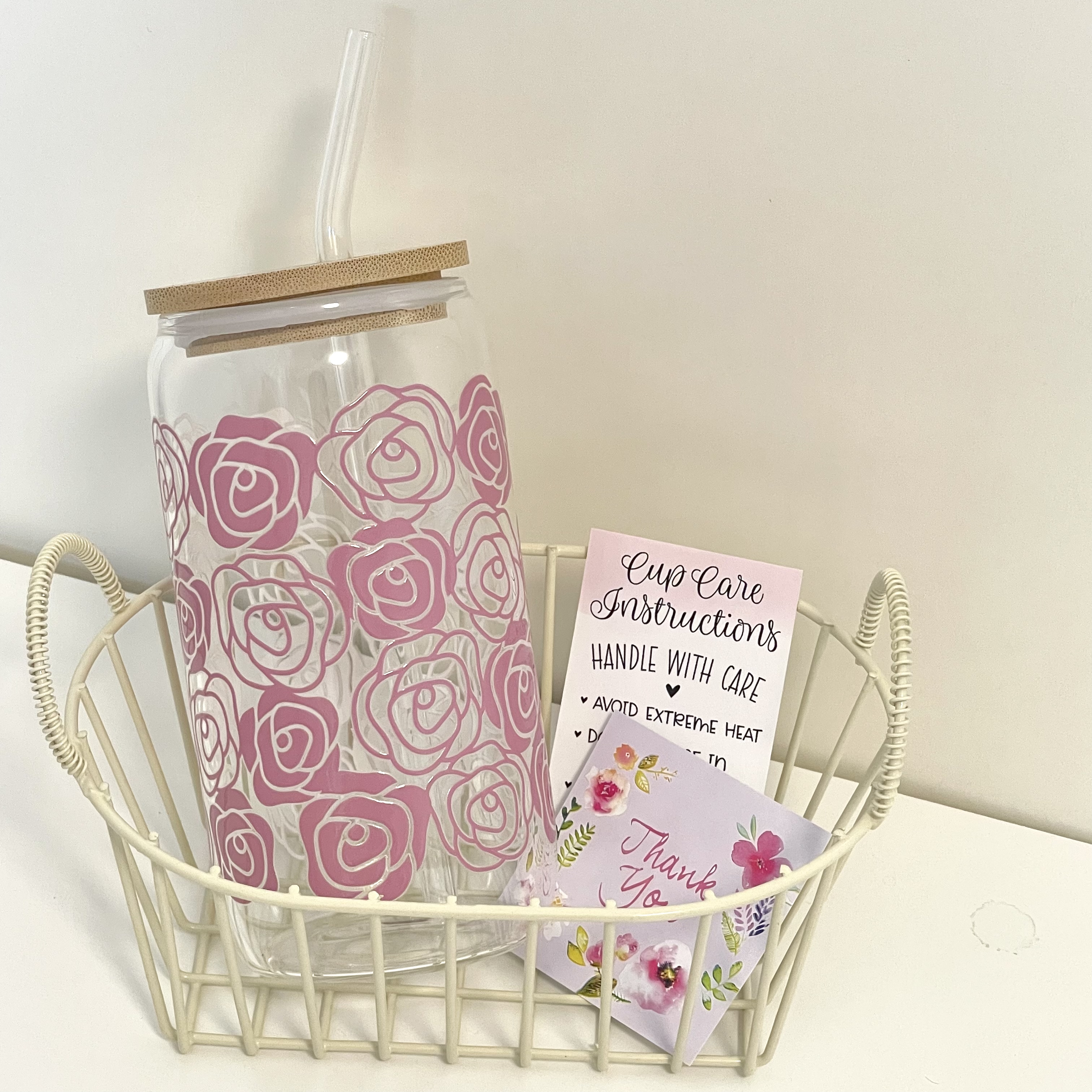 Maneifurui™  Rose garden  Glass Can