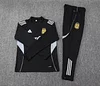 2025 Argentina Half-Pull Training Suit Black Football Shirt 1:1 Thai Quality Set