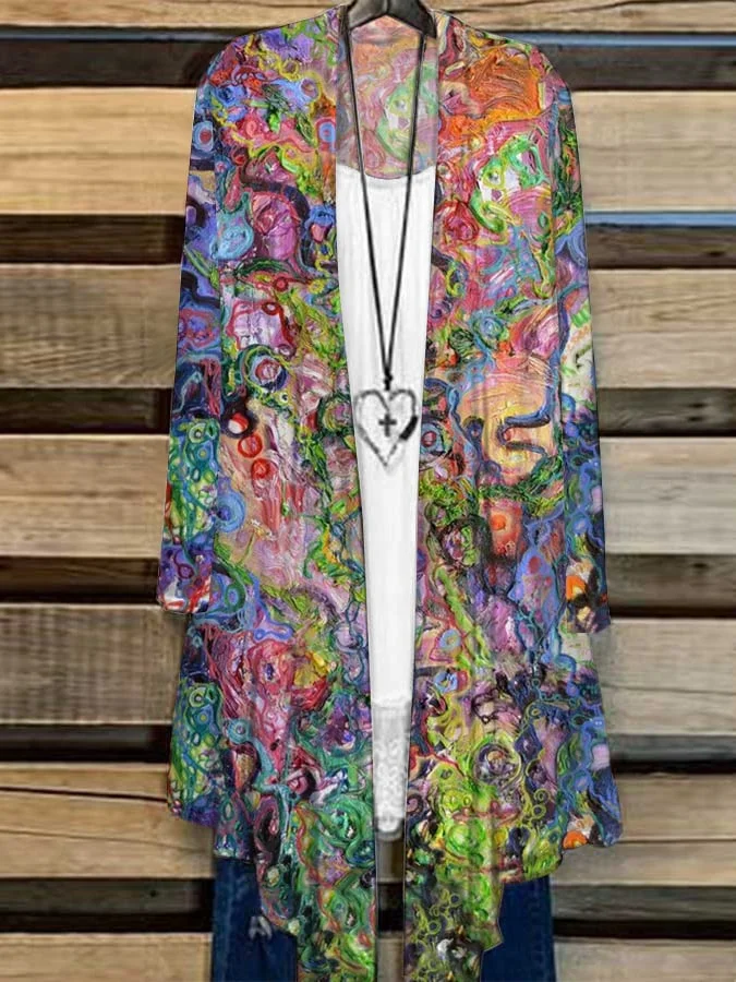 Women'S Botanical Floral Print Cardigan