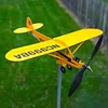 Piper J3 Cub Airplane - Metal weather vane for garden, patio, lawn, outdoor decoration, gifts for aviation enthusiasts
