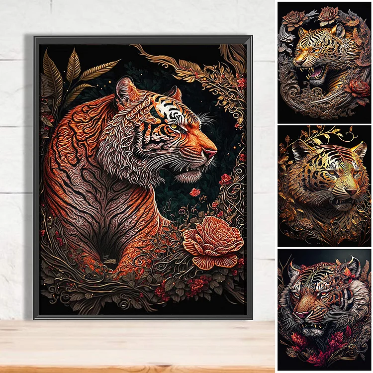 Hot Stamping Tiger - Full Square - Diamond Painting(30*40cm)