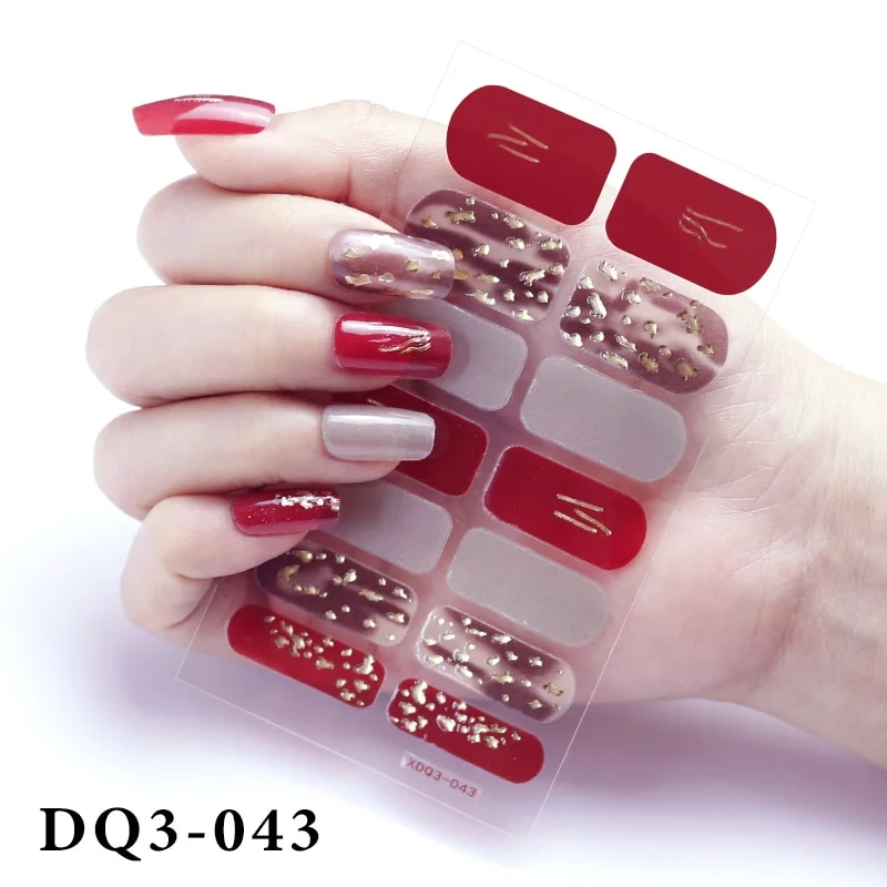 Churchf Nail Stickers Fashion Design Nail Polish Stickers Full Cover Nail Decorations for Manicure Self Adhesive Decals for Nails-Nail Inspo