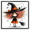 Witch-11CT Stamped Cross Stitch 45*45cm/17.72*17.72in