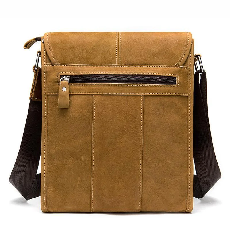 Fashion Vintage Messenger Bags Durable Leather Shoulder Bags